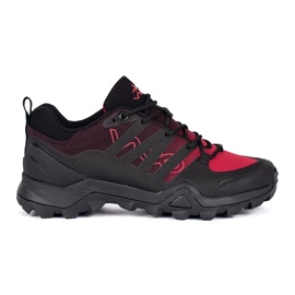 Zapatillas trekking mujer VICO negras y rojas rojo