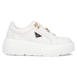 Filippo DP6382/24 Wh zapatillas de piel, blanco