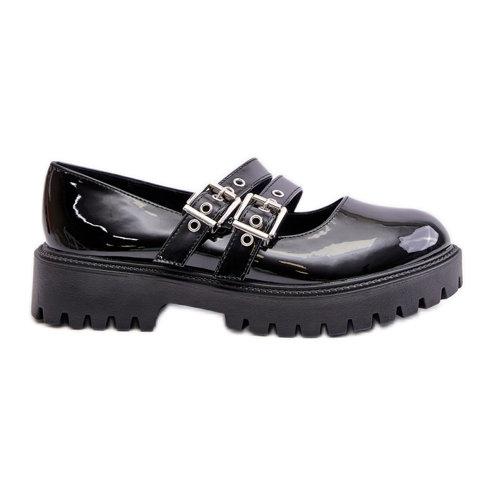 Zapatos De Mujer Con Tiras Terione Charol Negro