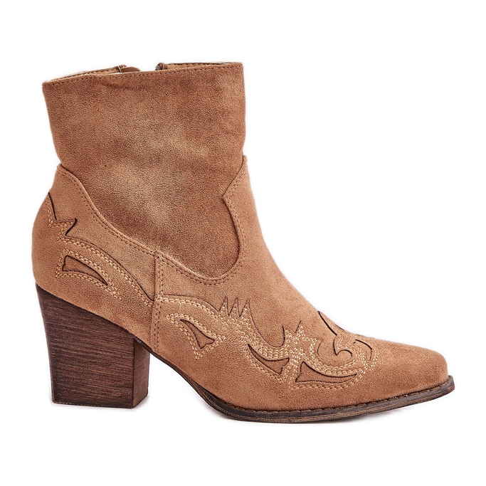 Botas camperas con tacón alto, Ante Eco, Arabelline Marrón
