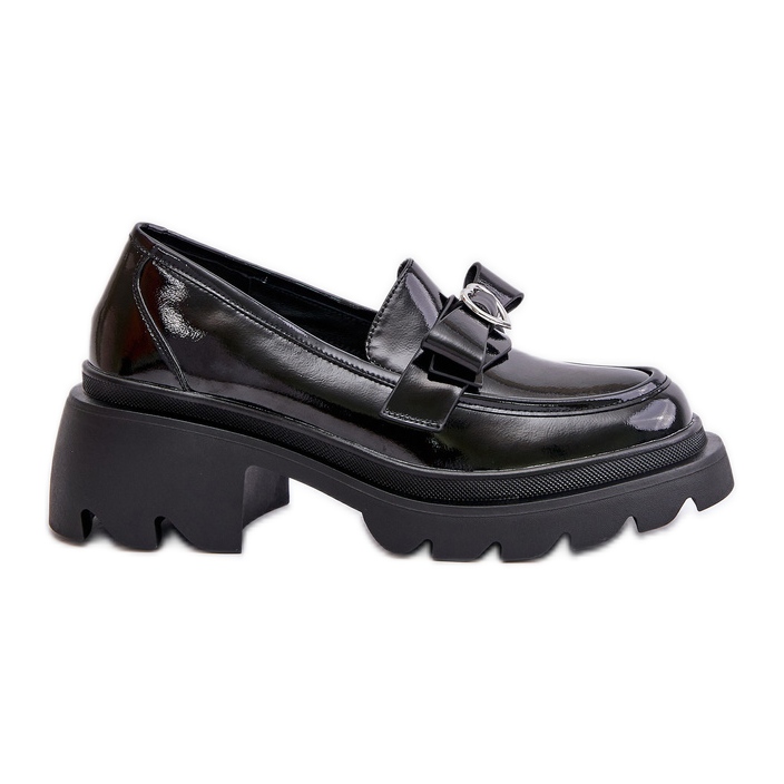 S.Barski Mocasines Mujer Piel Lazo y Corazón D&amp;A LZ42-032 Negro