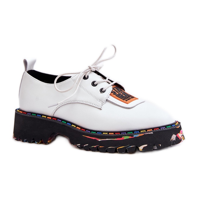 Zapatos Mujer Piel Con Cordones Artiker 55C0500 Blanco