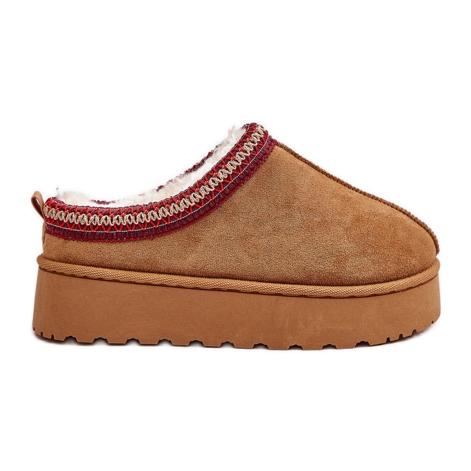 Botas de nieve con plataforma para mujer aisladas con piel Camel Remenia marrón Botas de nieve con plataforma para mujer aisladas con piel Camel Remenia marrón