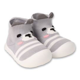 Zapato bebe befado 002P059 suela flexible gris/blanco