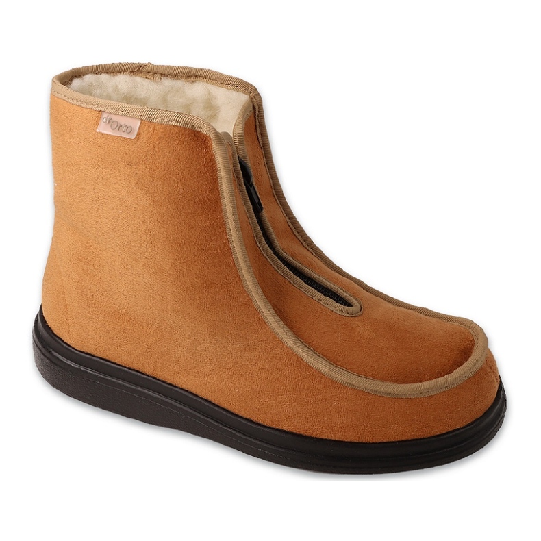 Zapatillas de mujer Befado Dr.Orto con aislamiento de lana 996D014 camel beige