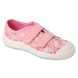 Sneakers para niños de Befado con velcro con patrones 772y010 rosa