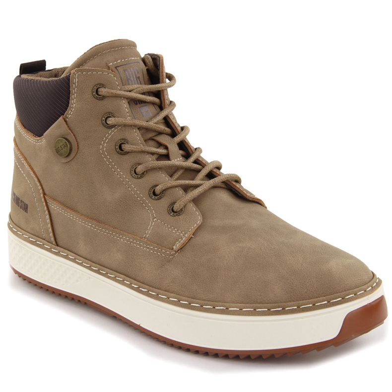 Zapatillas altas de hombre marrones Big Star OO174560 beige