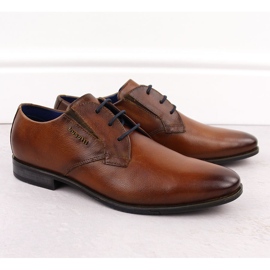 Zapatos formales hombre piel, marrón, Bugatti OO153267