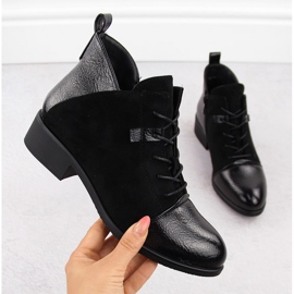 M. DASZYŃSKI Botines negros con aislamiento de ante para mujer M.Daszyński MR2458-7 M. DASZYŃSKI Botines negros con aislamiento de ante para mujer M.Daszyński MR2458-7