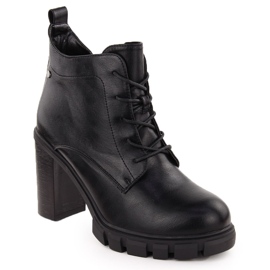 M. DASZYŃSKI Botines negros de tacón para mujer M.Daszyński SA218-8 M. DASZYŃSKI Botines negros de tacón para mujer M.Daszyński SA218-8