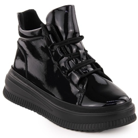 Botas de mujer en charol con aislamiento negro Artiker 55C1049