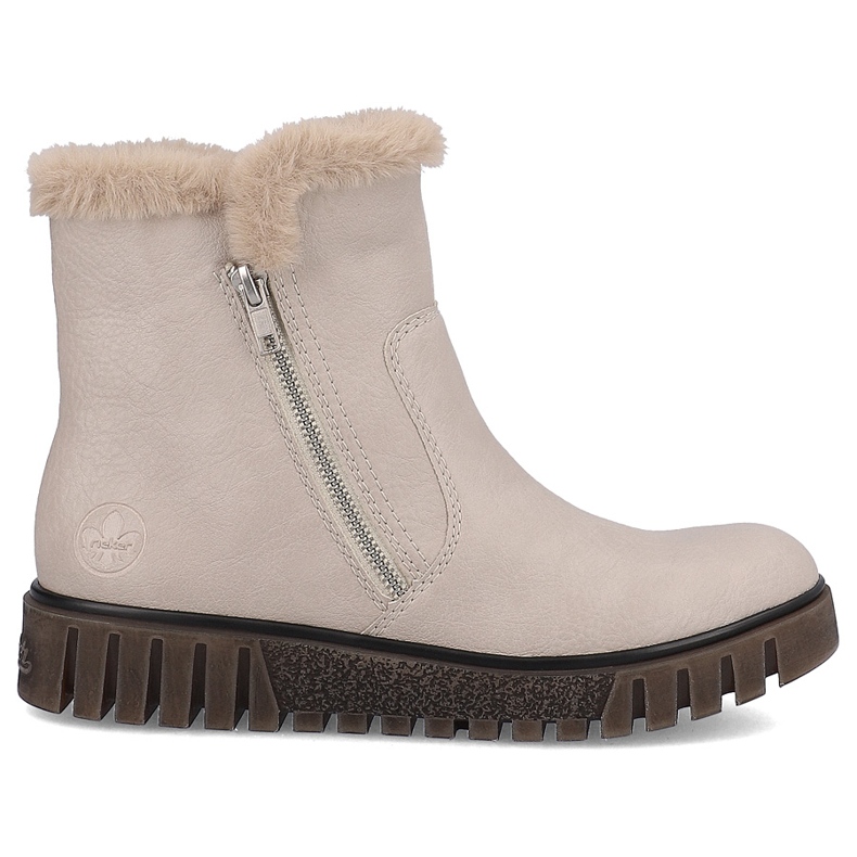 Botas de mujer beige con pelo Rieker Y3481-60 Botas de mujer beige con pelo Rieker Y3481-60