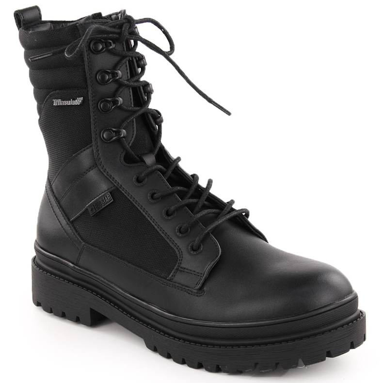 Botas de hombre piel impermeables negras Big Star OO174164 negro