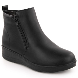 Botines de mujer cómodos y elevados negros Filo Donna Z24-37
