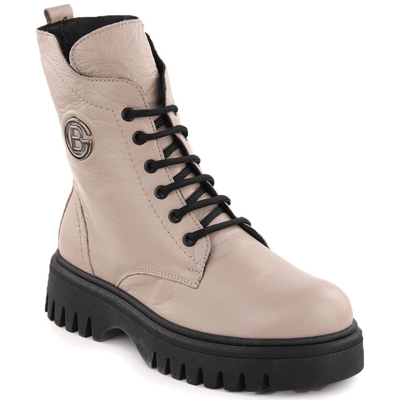 Zapatos de mujer para marroquinería con suela gruesa, beige T.Sokolski Z1962