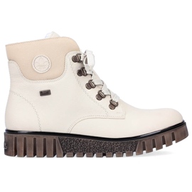 Botines de mujer impermeables beige Rieker Y3433-60