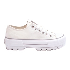 Deportivas Tejido Plataforma Big Star LL274150 Blanco