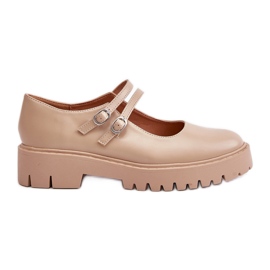 Zapatos Mujer con Tiras Beige Rialuna