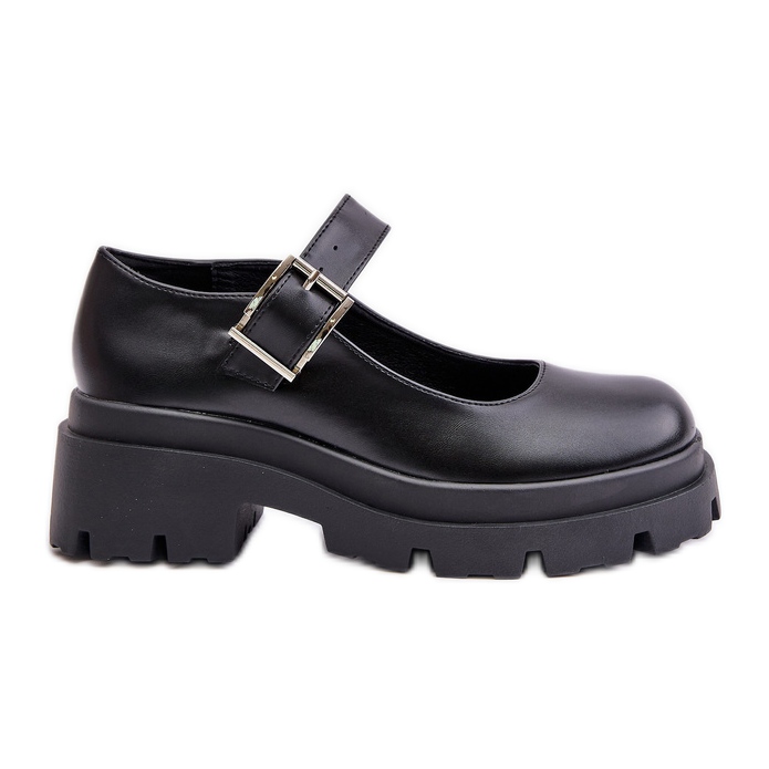 Zapatos de Mujer Con Hebilla Negro Plikuria
