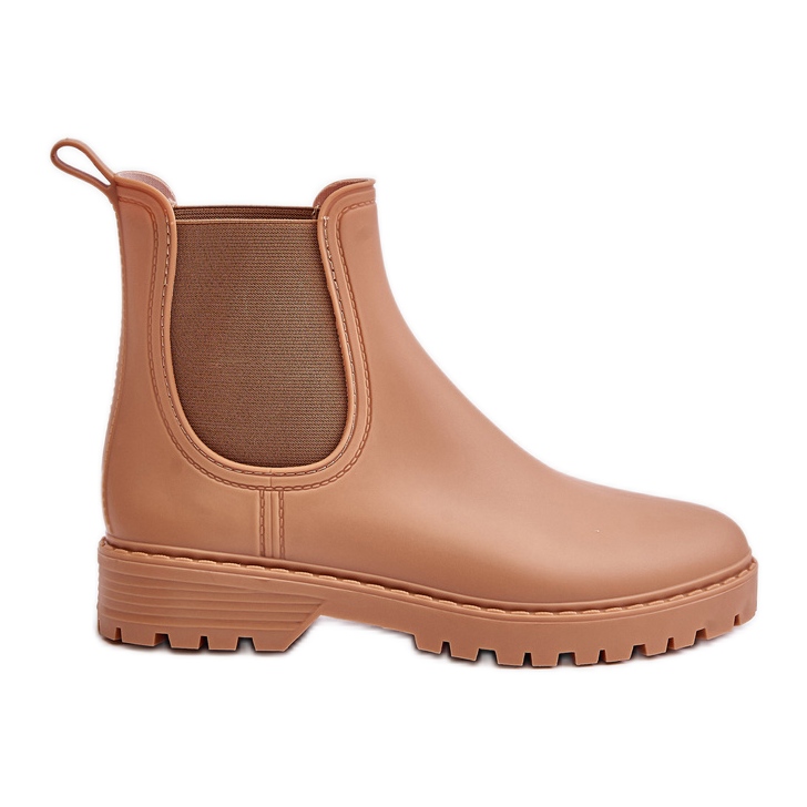 Botas de agua para mujer con inserciones elásticas, marrón Ciariel beige