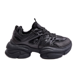 Zapatillas De Mujer Con Suela Maciza, Negro Amoserna