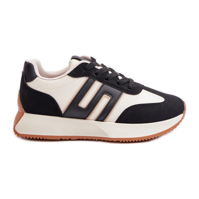 Zapatillas de mujer, calzado deportivo con plataforma, negro Thari
