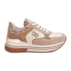 Zapatillas Mujer Plataforma Beige Debizia