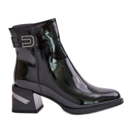 S.Barski Botas Charol Tacón Alto Aislante MR880-093 Negro