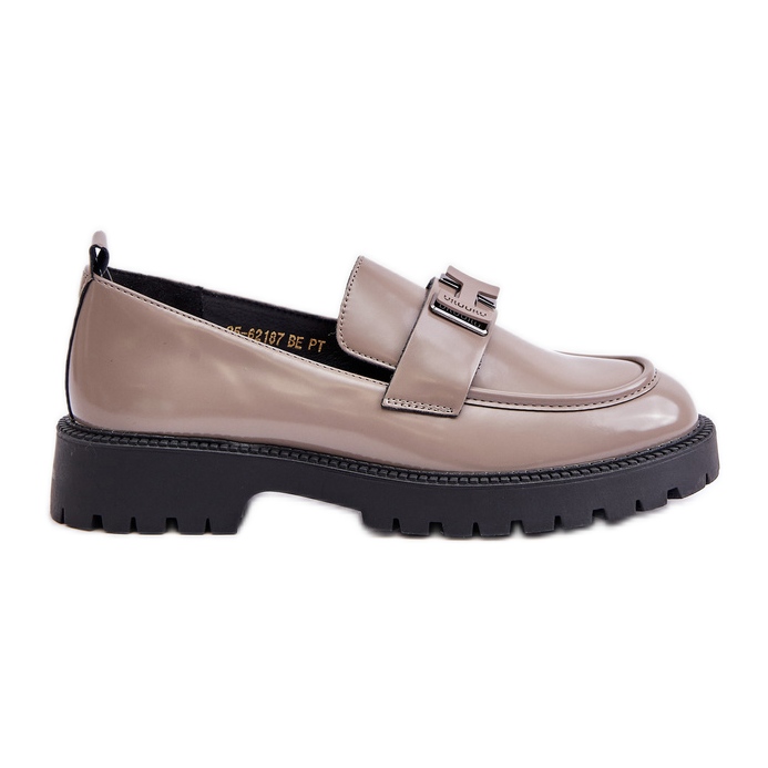 Mocasines Mujer Charol Vinceza 62187 Gris
