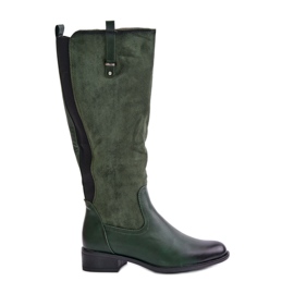 Jezzi Botas por encima de la rodilla de mujer con aislamiento y cremallera, verde Ivasira Jezzi Botas por encima de la rodilla de mujer con aislamiento y cremallera, verde Ivasira