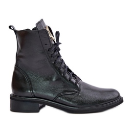Zazoo 2955 Botines Charol Con Detalle Dorado En La Lengüeta, Negro