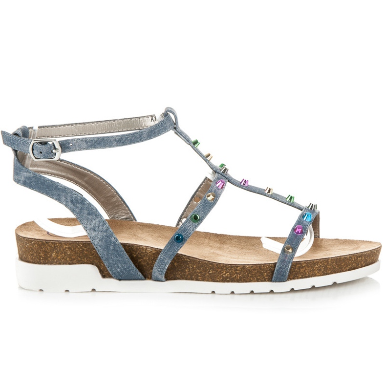 Sandalias de cuña KYLIE azul