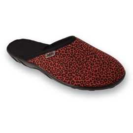 Pantuflas de mujer befado con estampado 235D206 naranja/negro Pantuflas de mujer befado con estampado 235D206 naranja/negro