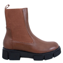 Botas Chelsea de mujer Sneed Camel marrón