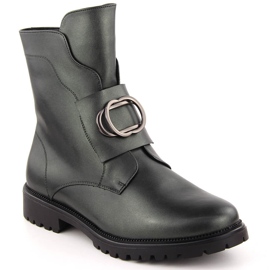 Botas aislantes de mujer con decoración, verde Potocki 12441