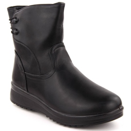 Botas de mujer cómodas y aislantes negras Potocki 90314 negro