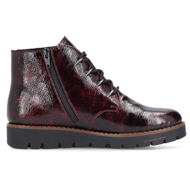 Botines mujer charol burdeos Rieker 44902-35 rojo