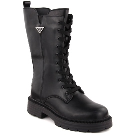 Botas trabajadoras de mujer de piel negra Filippo DBT6302 negro
