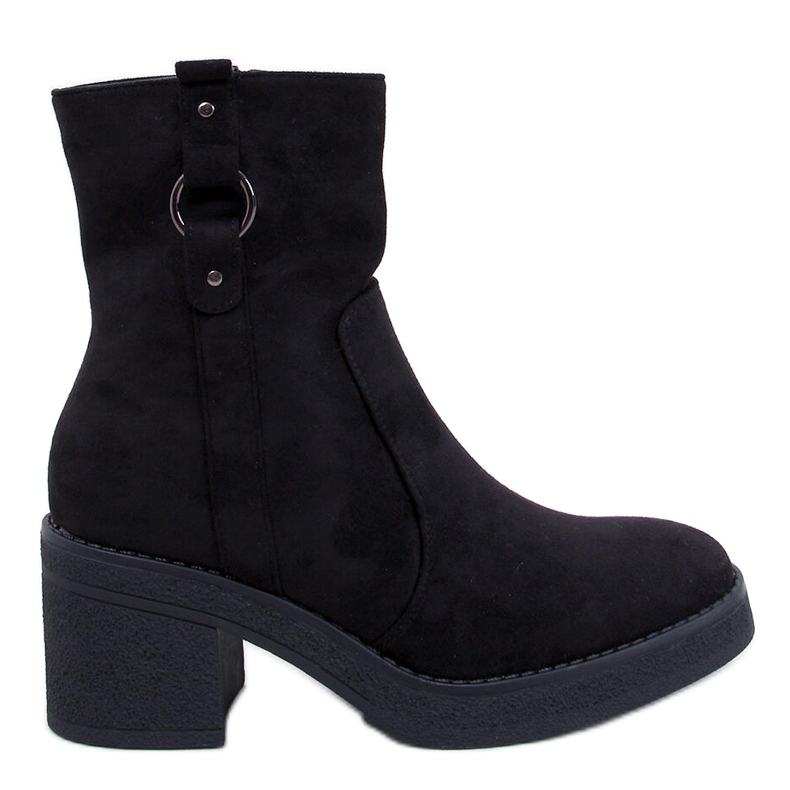 Cooke Botines tacón ancho negro