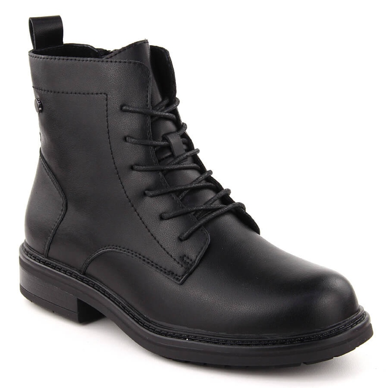 Botines de mujer con cordones en piel negra de Sergio Leone BT727-S negro Botines de mujer con cordones en piel negra de Sergio Leone BT727-S negro
