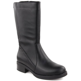 Botines de mujer de piel negra de Sergio Leone BT287-S negro