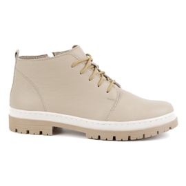 WASAK Botas de piel de invierno para mujer 0689W, beige