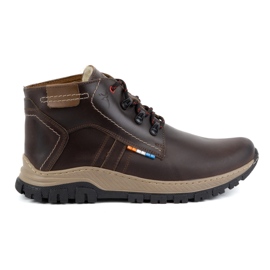 Olivier Zapatos de invierno hombre piel 119GT marrón