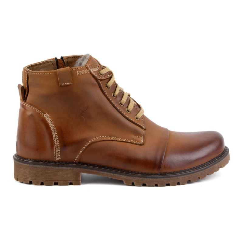 Olivier Zapatos Invierno Hombre Piel Botines 137 marrón