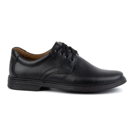 KOMODO Zapatos de hombre fabricados en piel natural 933K, negro.