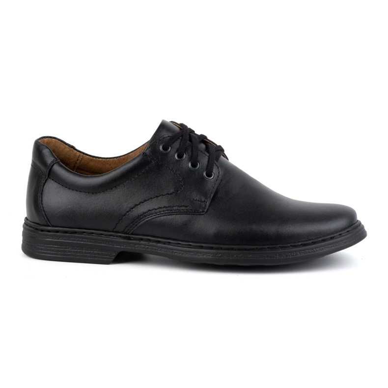 KOMODO Zapatos de hombre fabricados en piel natural 933K, negro.