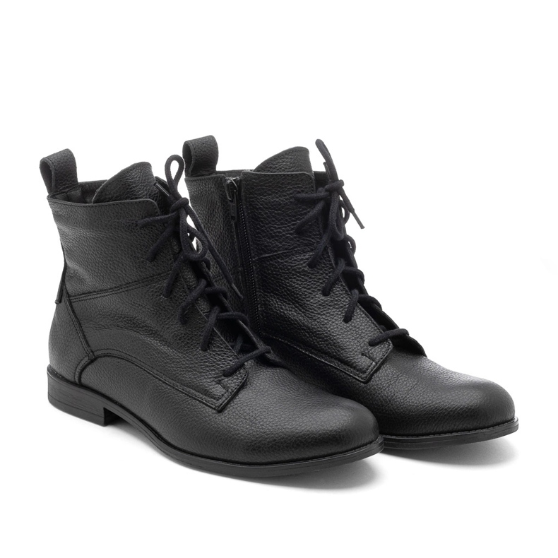 Botas mujer con cordones de piel negra BUTDAM Trw negro