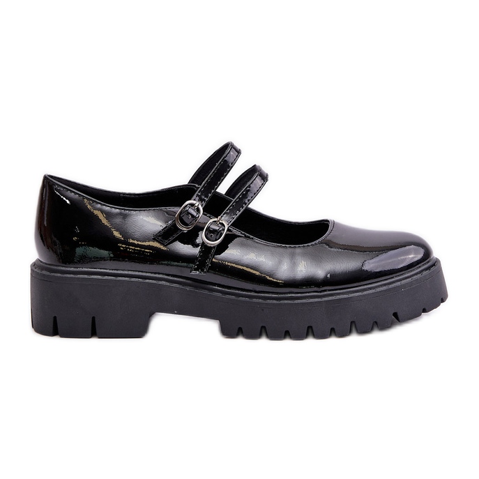 Zapatos mujer charol con tiras, Negro Rialuna Zapatos mujer charol con tiras, Negro Rialuna