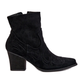 Botas camperas con tacón alto, Ante Eco, Arabelline Negro