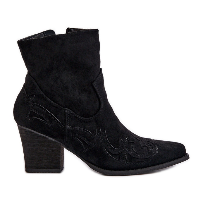 Botas camperas con tacón alto, Ante Eco, Arabelline Negro